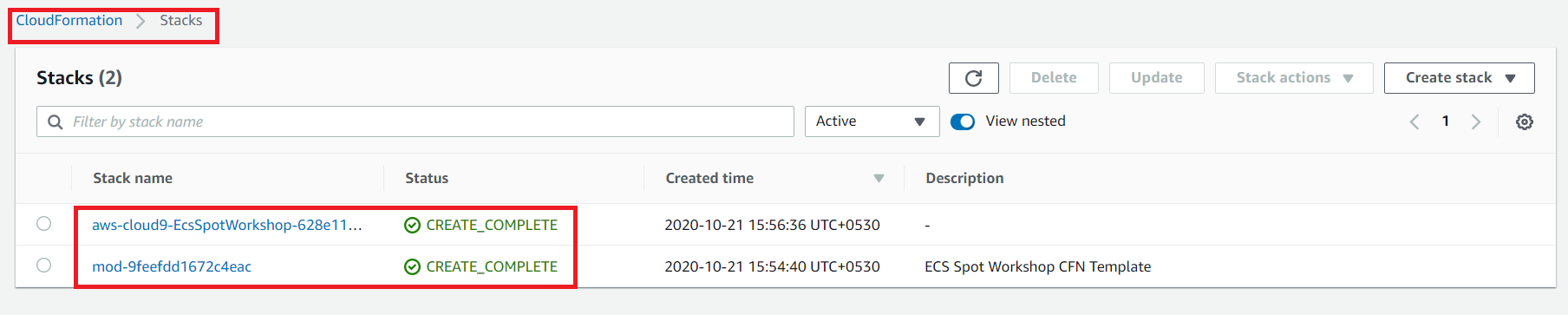 CloudFormation Stack