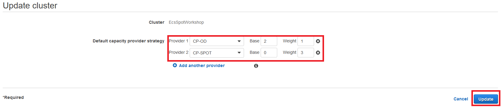 Capacity Provider Strategy