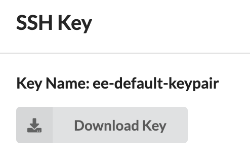 Event Engine Screenshot: SSH Key
