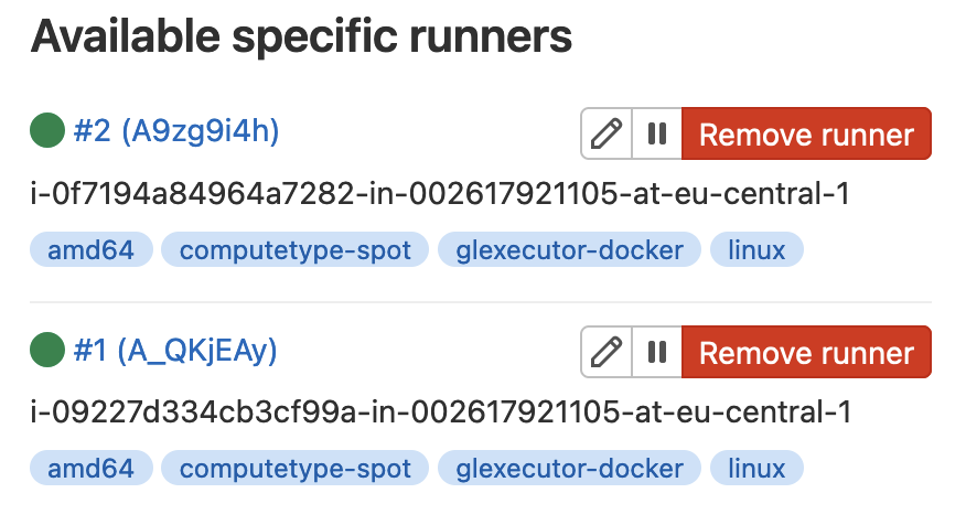 GitLab Screenshot: Runner available