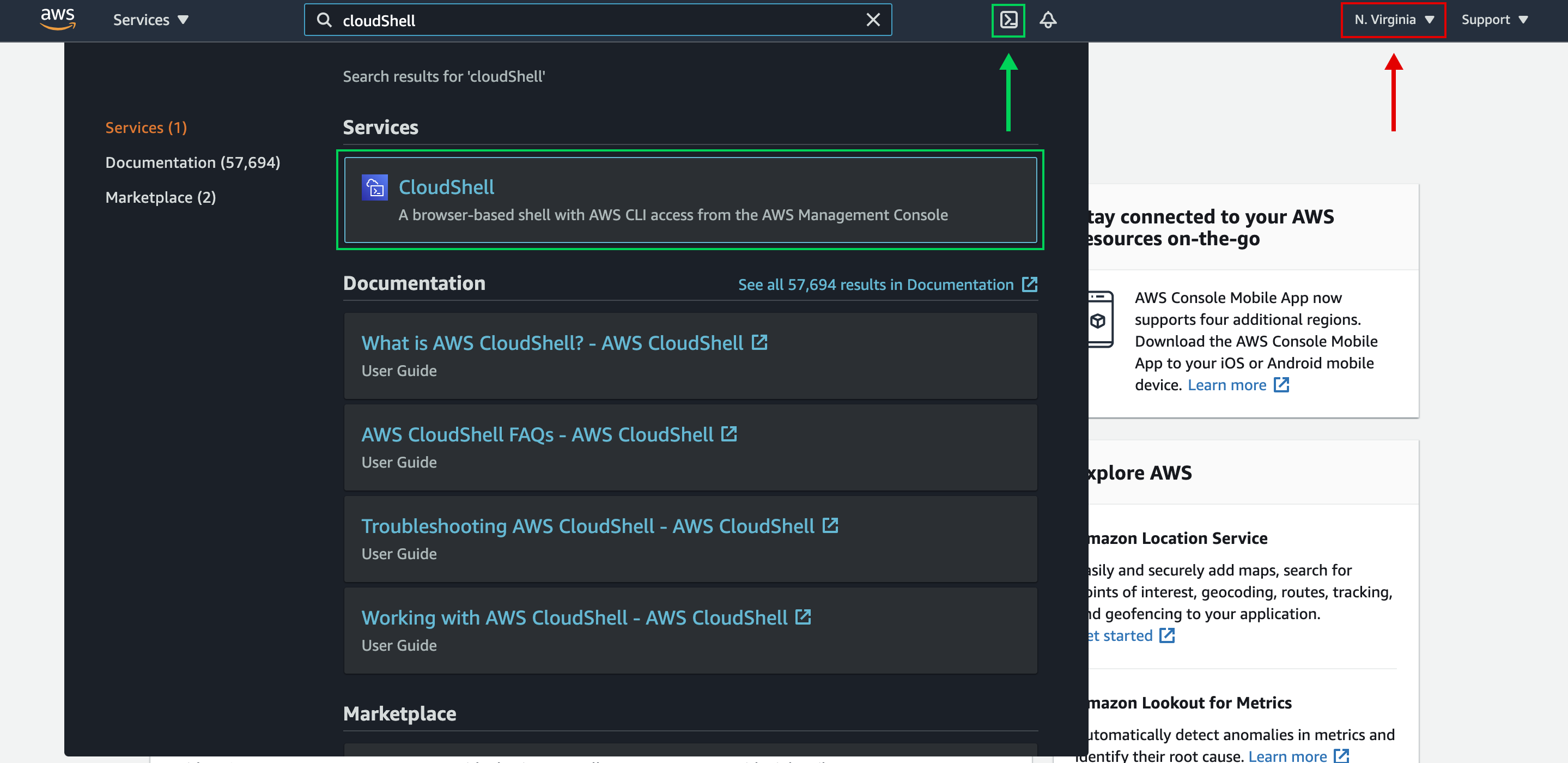 How to access CloudShell