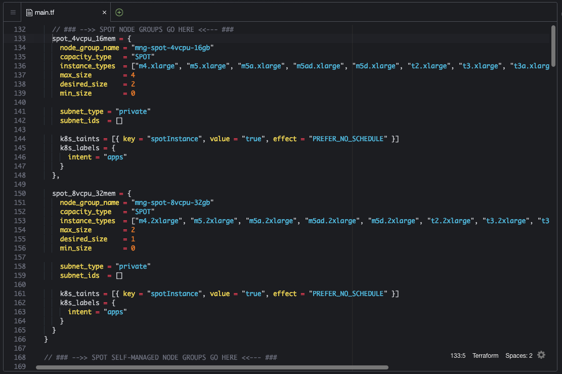 EKS Blueprints - Spot Node Groups Block